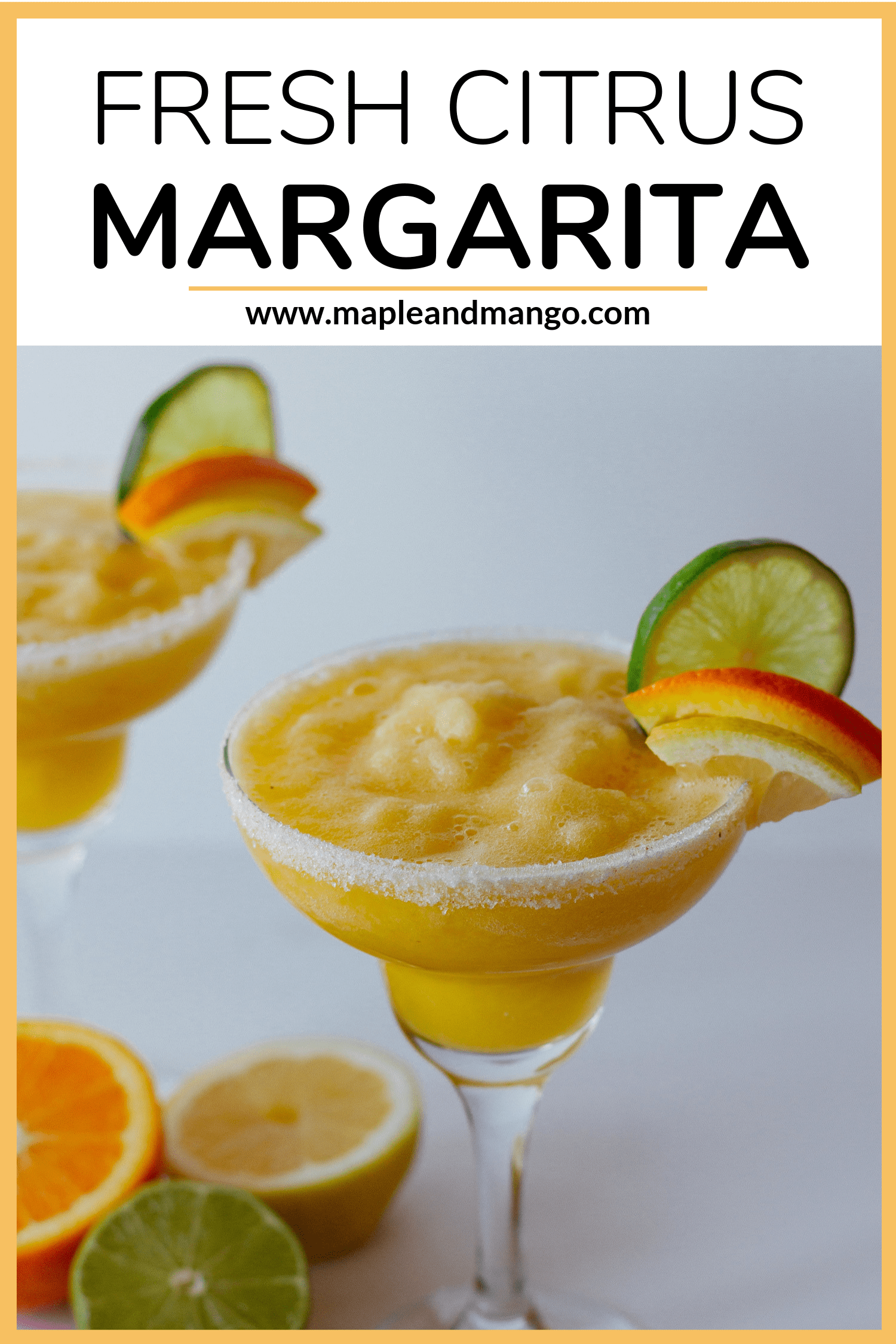 fresh citrus margarita with text overlay