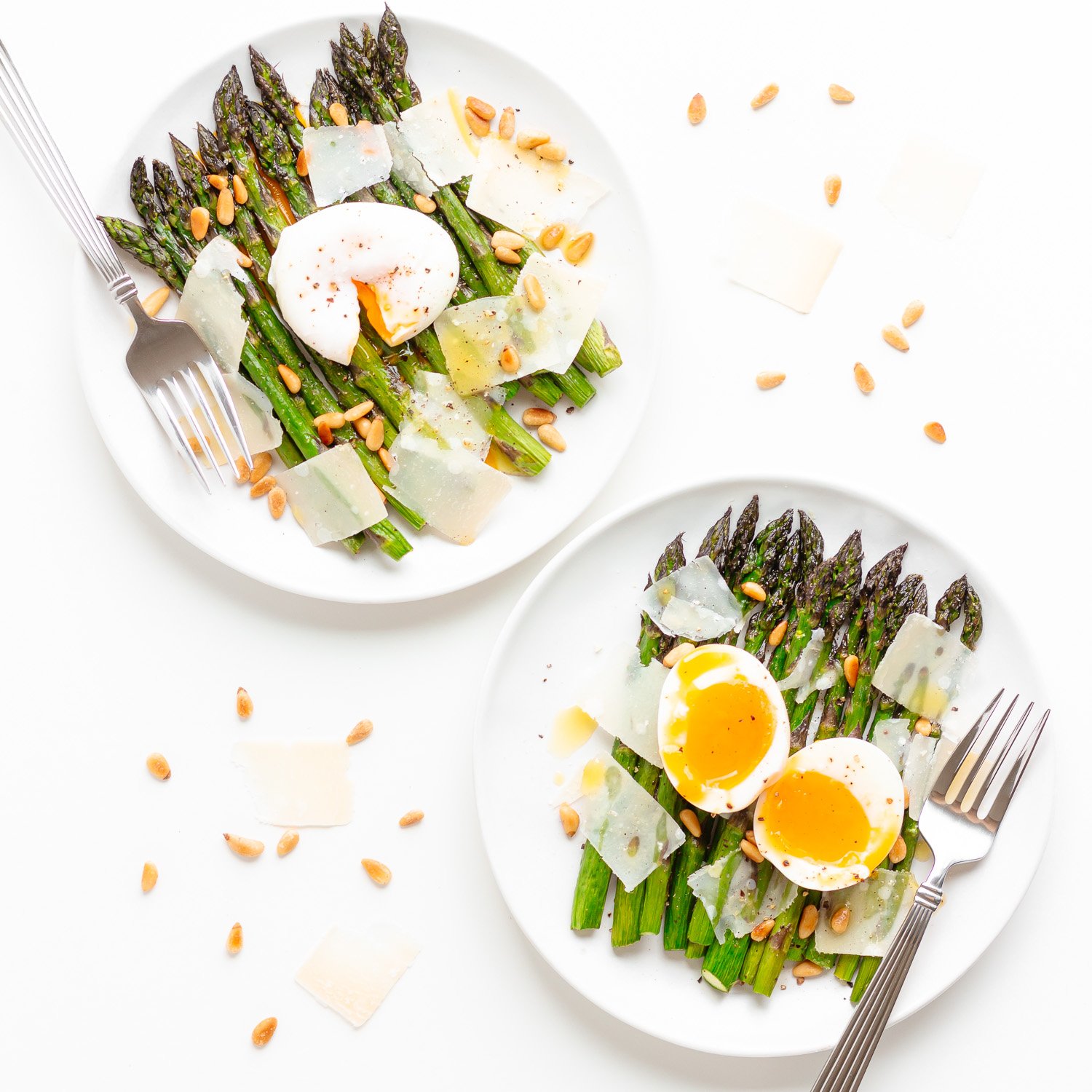 Warm Roasted Asparagus Salad With Eggs Maple + Mango