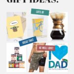 Pinterest collage graphic with text overlay "Father's Day Gift Ideas".