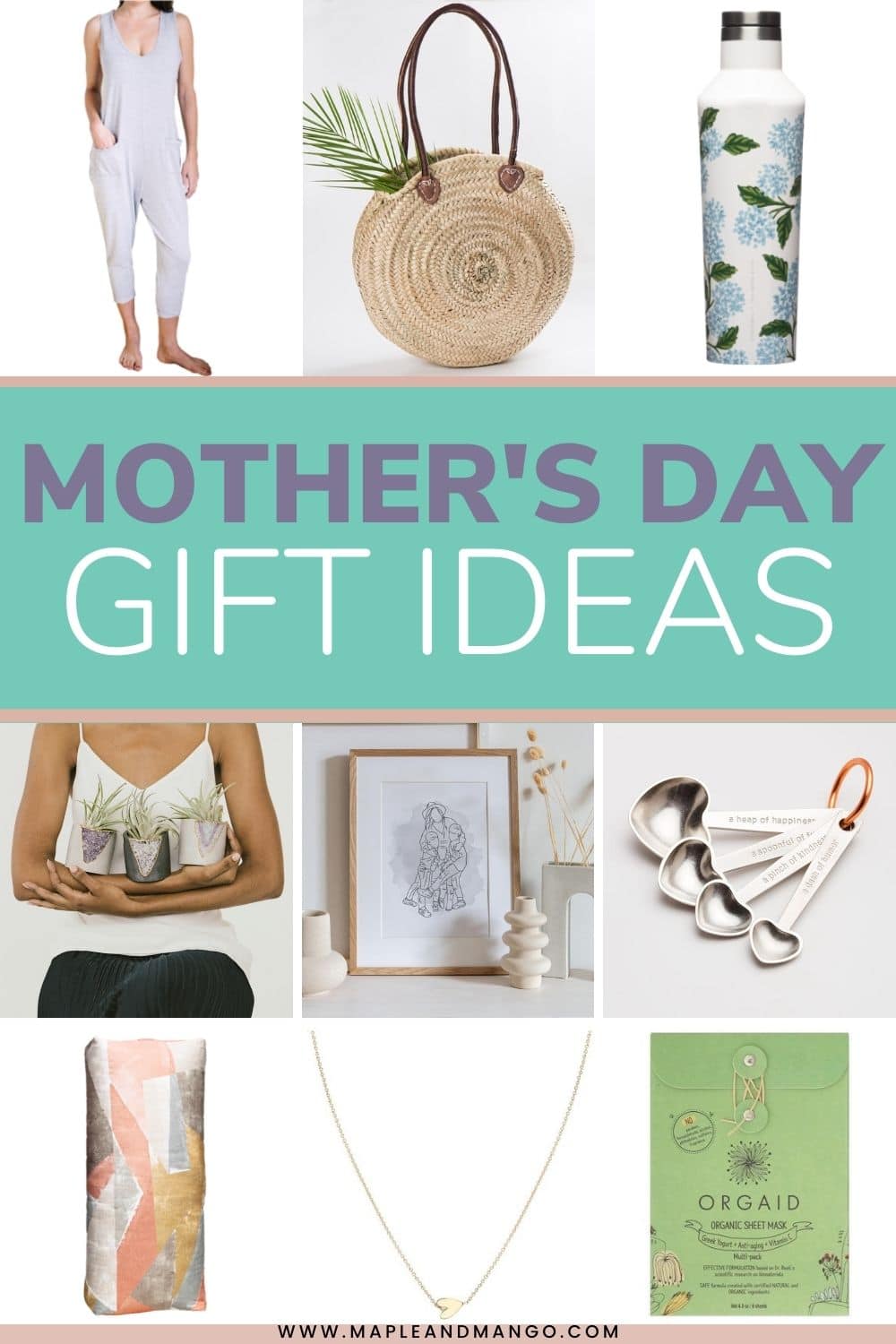Pinterest graphic for Mother's Day Gift Ideas.