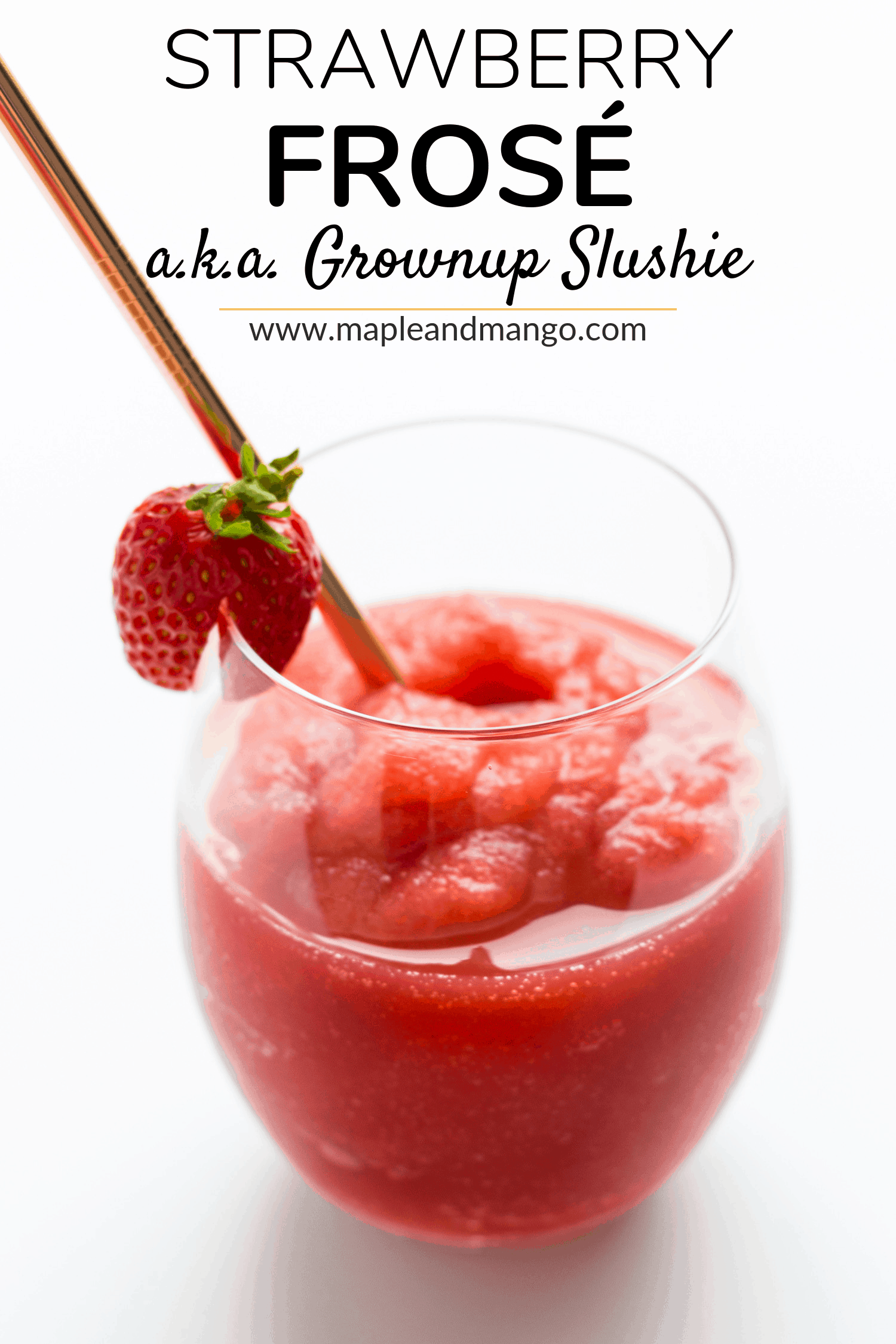 Pinterest image for strawberry frosé recipe
