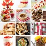 Collage of Canada Day recipes.