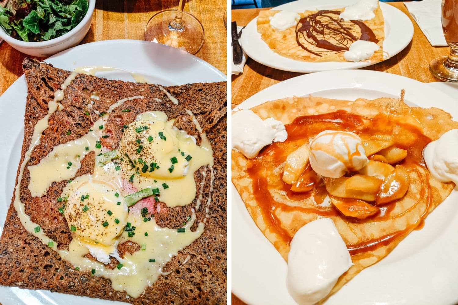 Savoury and sweet crepes at Le Billig in Quebec City