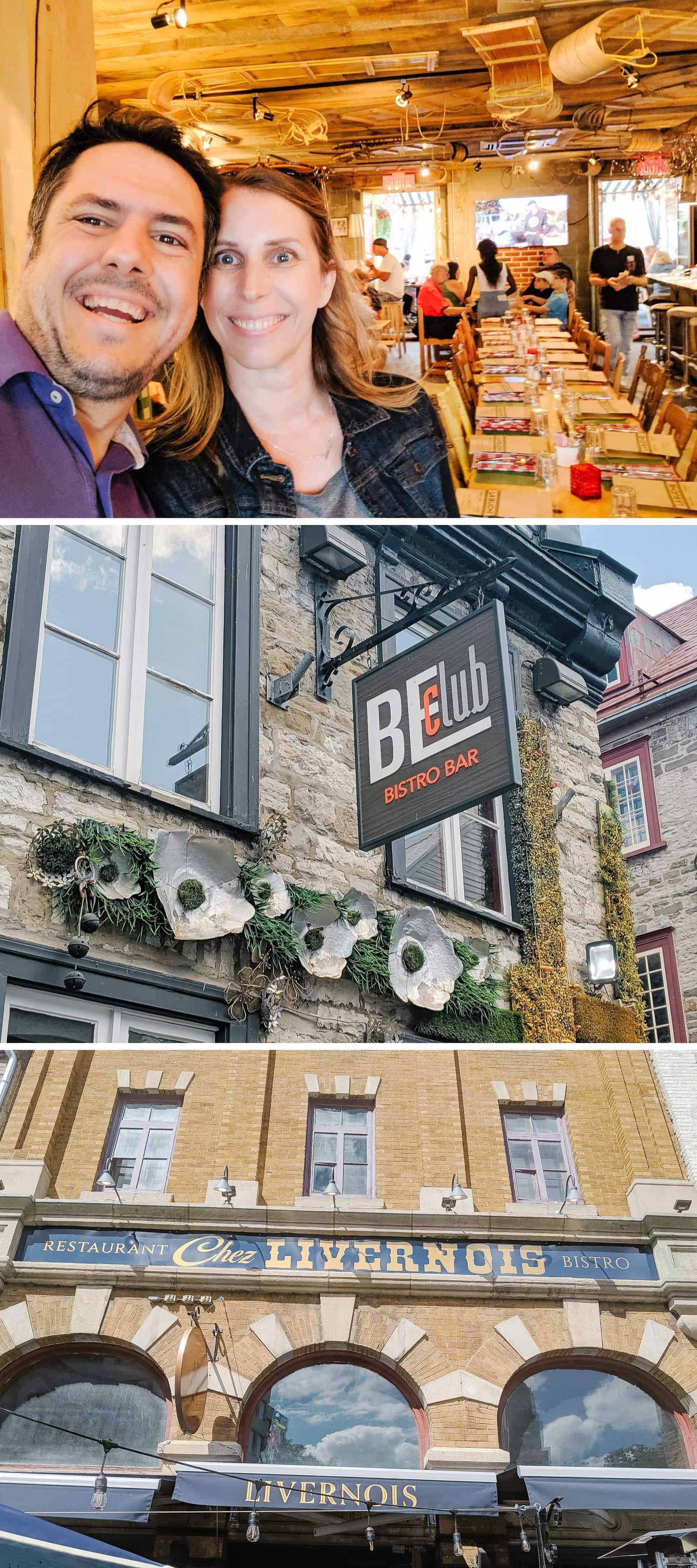 La Buche Restaurant, BEClub Restaurant and Chez Livernois in Quebec City