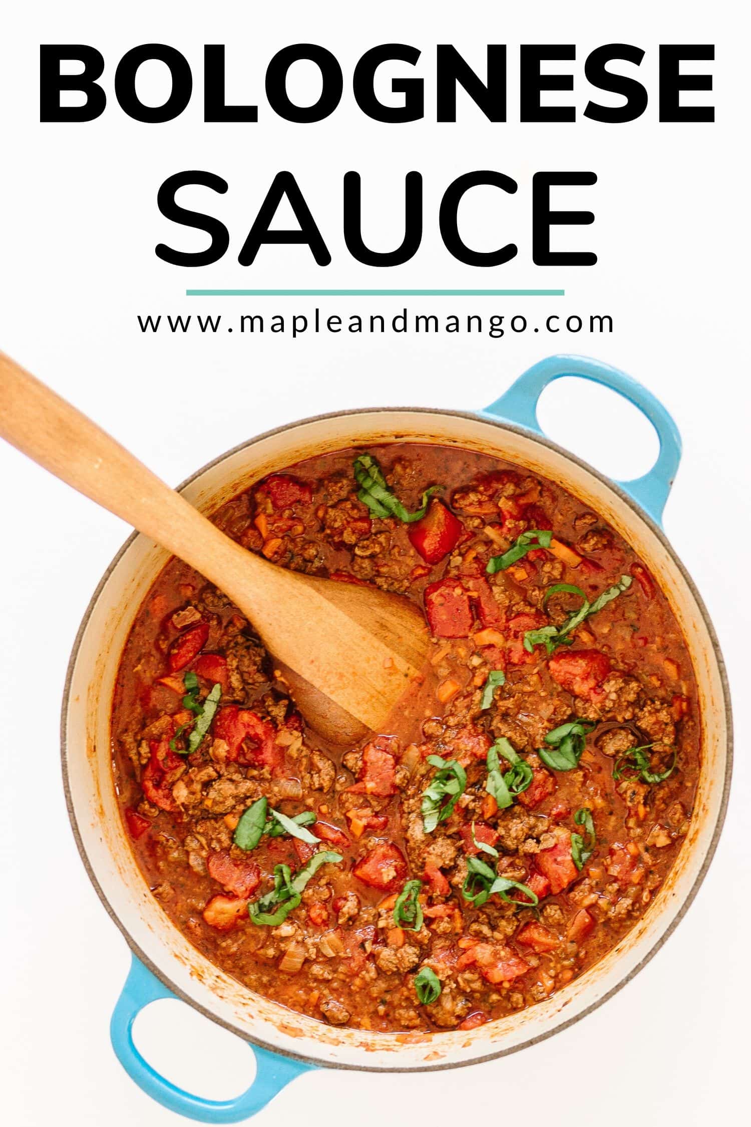 Pinterest image for Bolognese Sauce