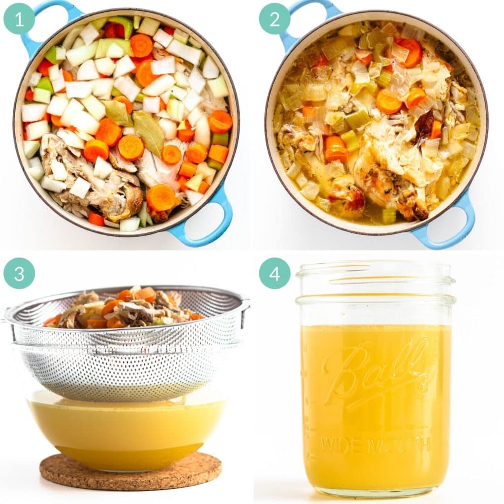 Turkey Bone Broth (Turkey Stock) Instant Pot + Stovetop Maple + Mango