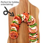 Pinterest graphic for Candy Cane Christmas Caprese.