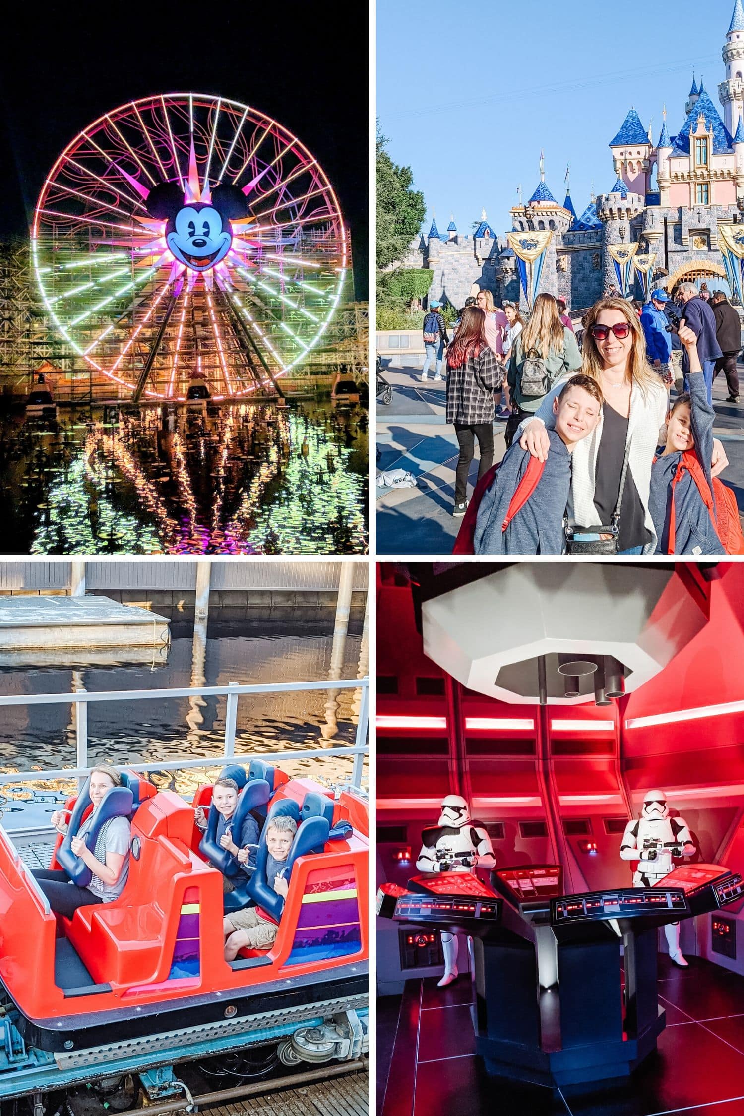 Collage of four Disneyland photos