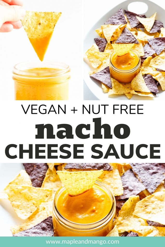 Vegan Nacho Cheese Sauce (Nut Free!) | Maple + Mango