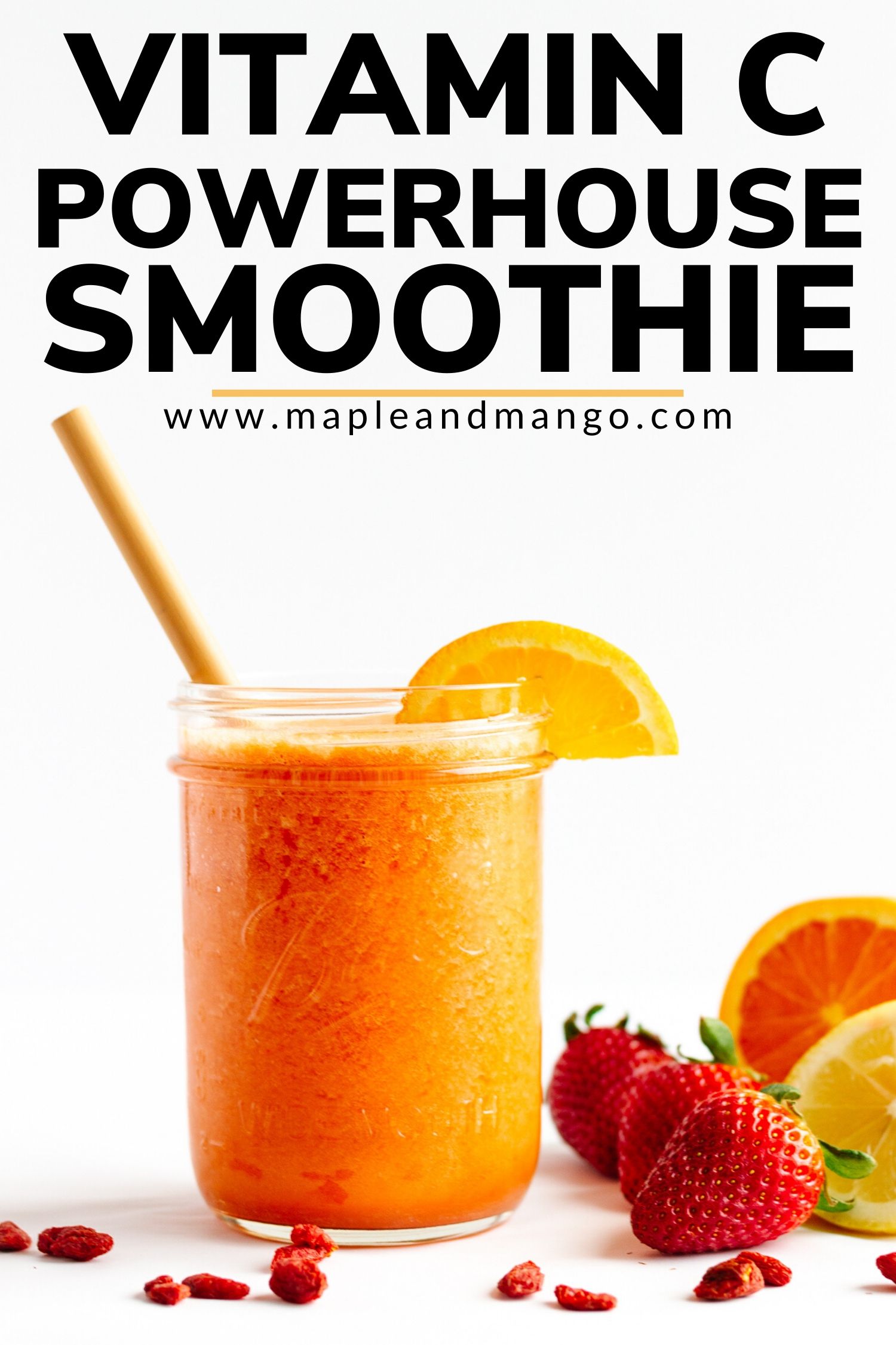 Vitamin C Powerhouse Smoothie: Immune Boosting | Maple + Mango 