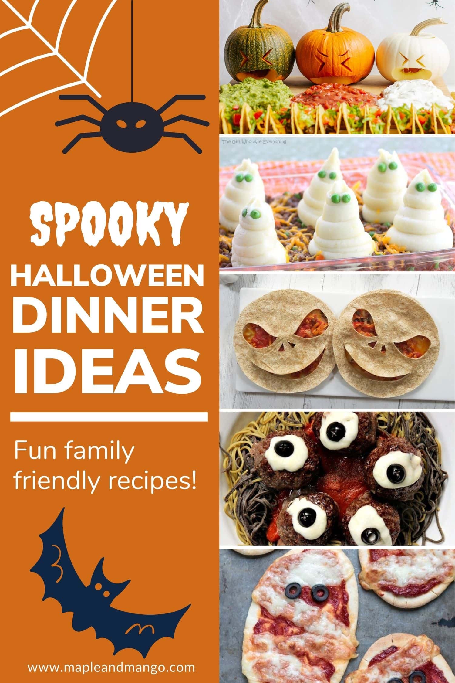 Halloween Dinner Ideas (10 Fun + Spooky Main Dish Recipes) | Maple + Mango