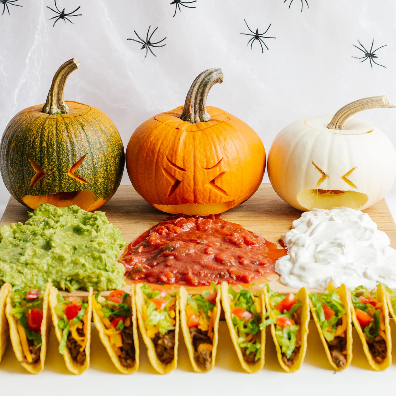 Puking Pumpkin Halloween Taco Board 