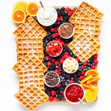 Waffle Breakfast Board (Fun idea for breakfast or brunch) | Maple + Mango