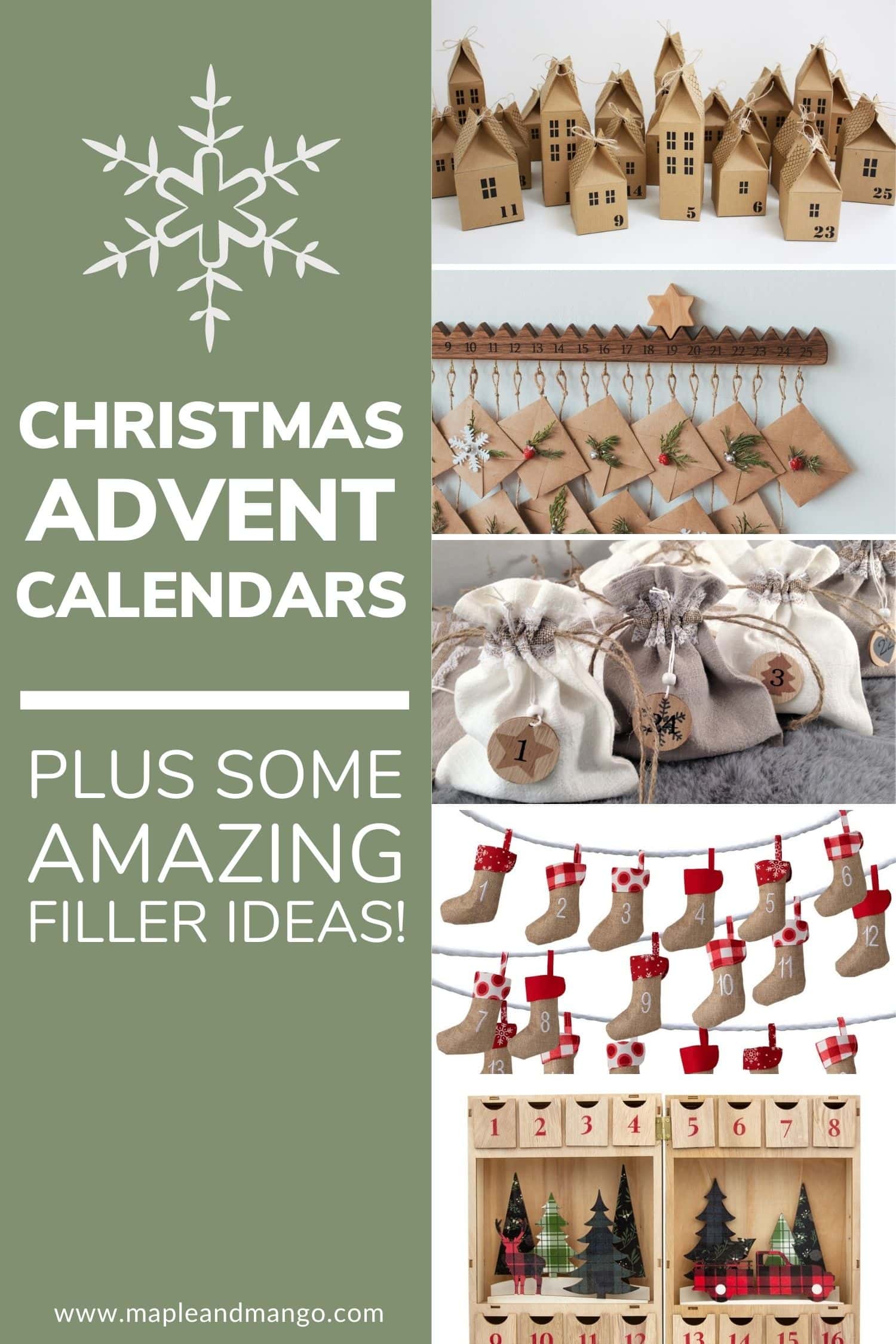 Reusable FillYourOwn Advent Calendars & Filler Ideas Maple + Mango