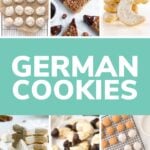 Photo collage graphic of cookies with text overlay "German Cookies".