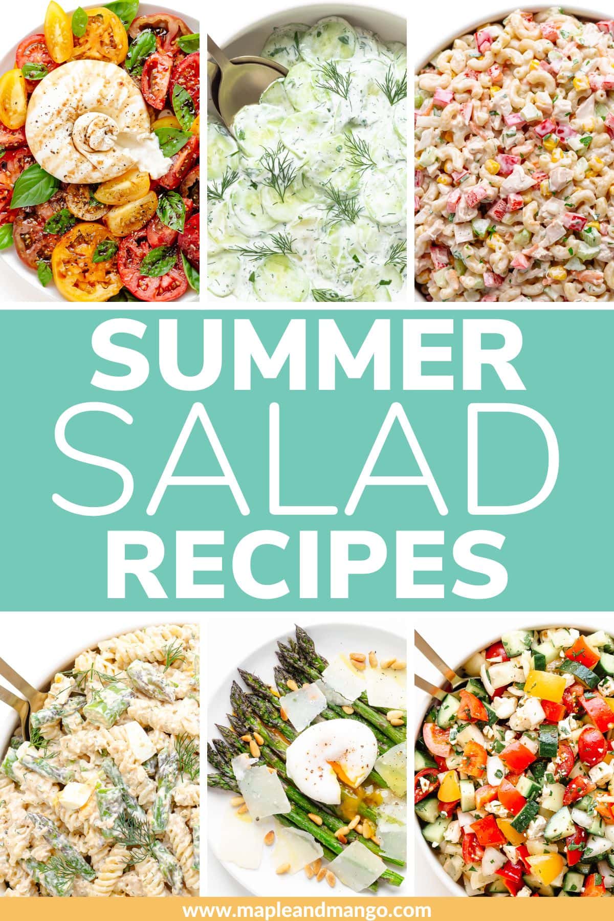 Pinterest graphic for summer salads.