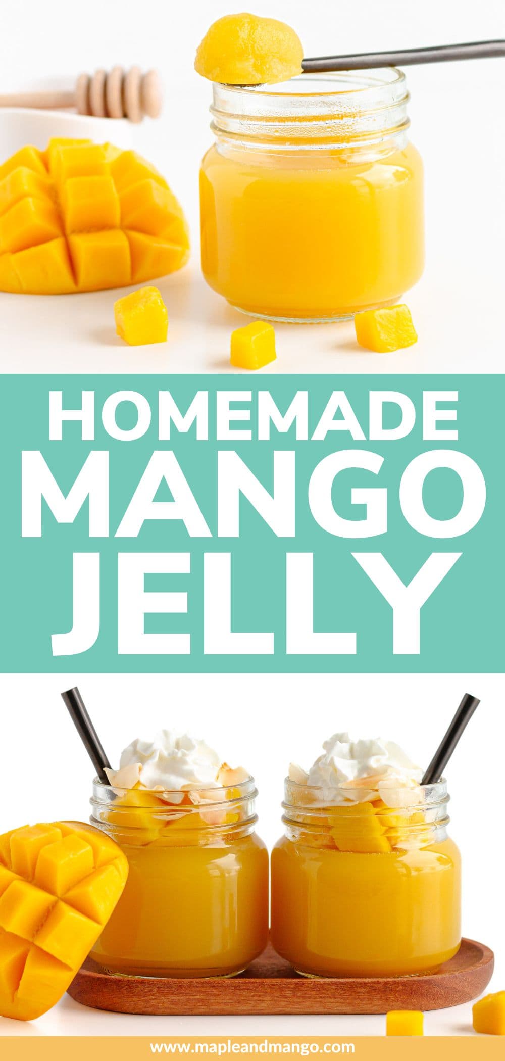 Mango Jelly (Homemade Mango Jello) | Maple + Mango