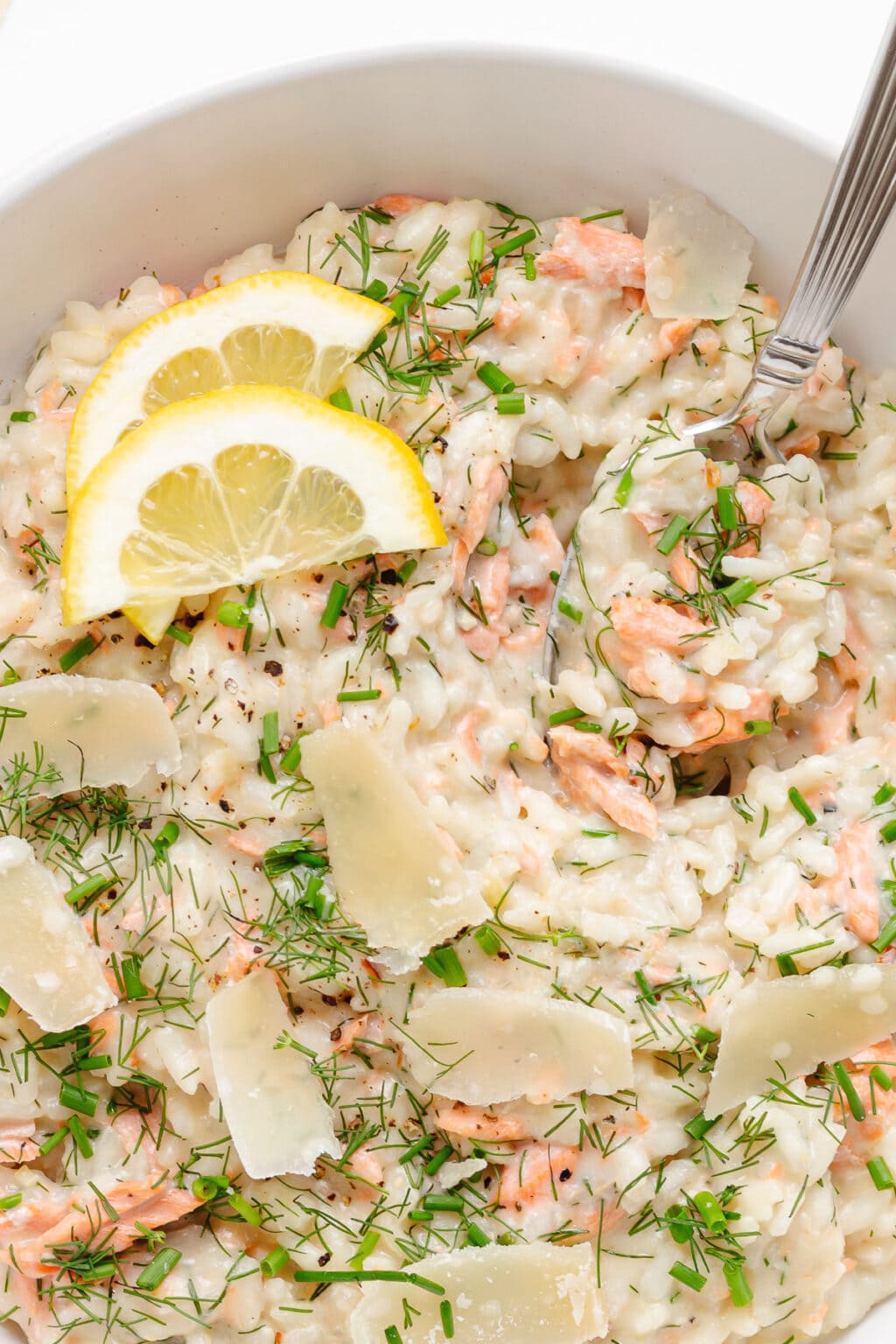 Salmon Risotto (Instant Pot + Stovetop) | Maple + Mango