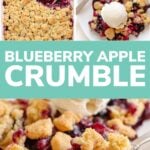 Pinterest graphic for Blueberry Apple Crumble.