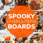 Pinterest collage graphic for Spooky Charcuterie Boards.