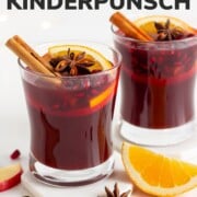 Pinterest graphic for German Kinderpunsch recipe.