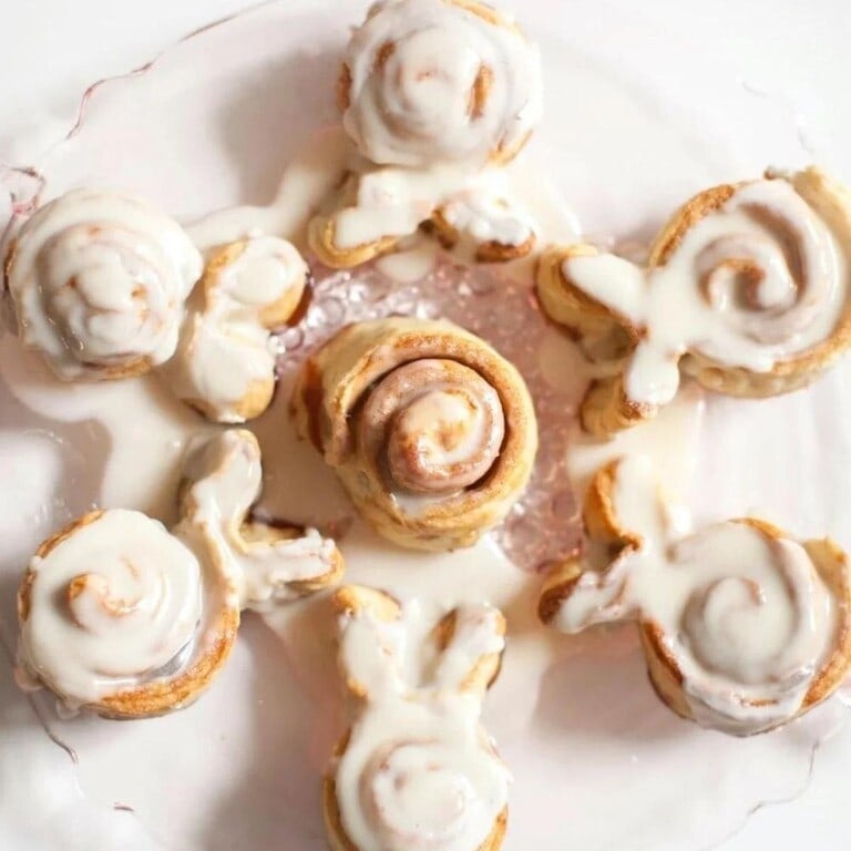 Bunny shaped cinnamon rolls.