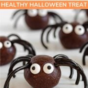 Pinterest graphic for Halloween energy balls.