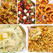 Pinterest collage graphic for Thanksgiving sides.