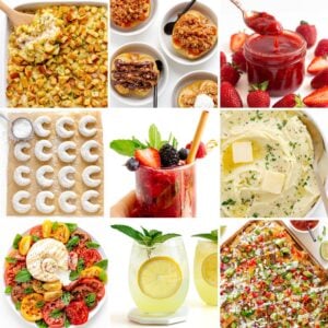 Photo collage of recipes.