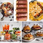 Pinterest collage graphic for Halloween Party Appetizers.