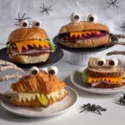 Four easy spooky Halloween sandwiches.