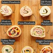 Pinterest graphic for Pinwheel Sandwich Ideas.