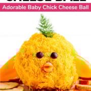 Easter cheese ball Pinterest graphic.