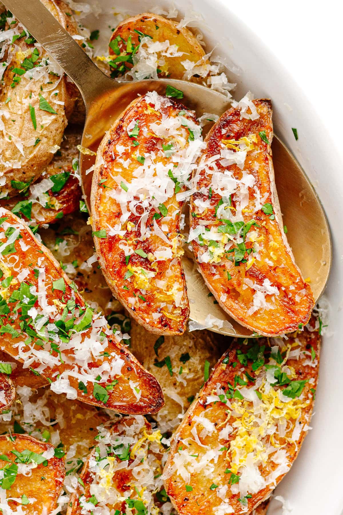 Truffle parmesan roasted fingerling potatoes.