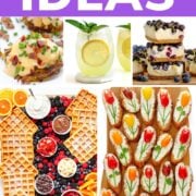 Pinterest photo collage graphic for Mother's Day brunch ideas.