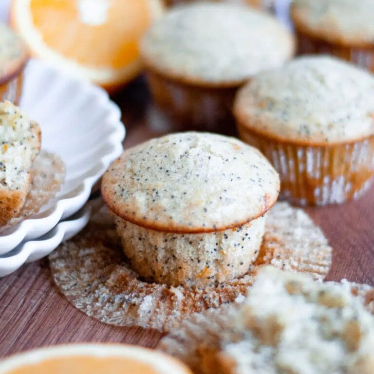 Orange and poppy seed muffins.